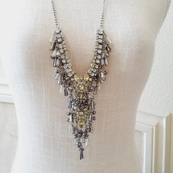 Premiere Designs Rhinestone Two Piece Necklace - Picture 1 of 12